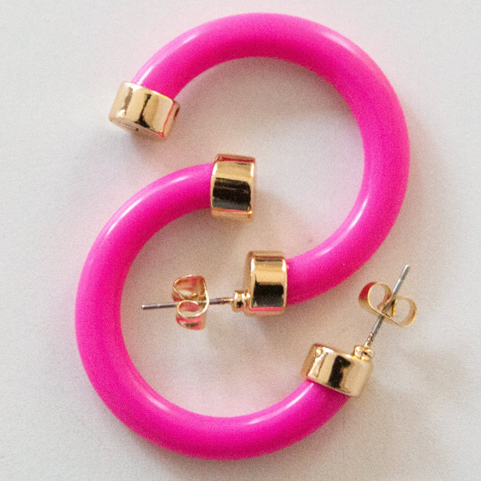 Mini Hoops - Hot Pink