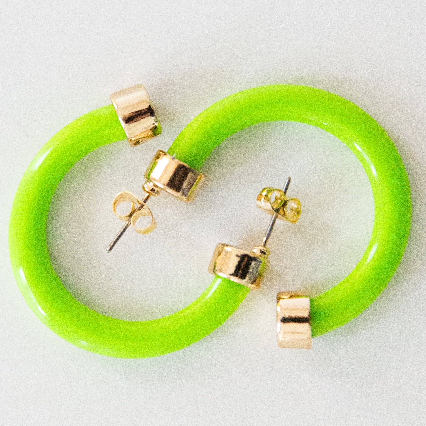 Mini Hoops - Lime Green